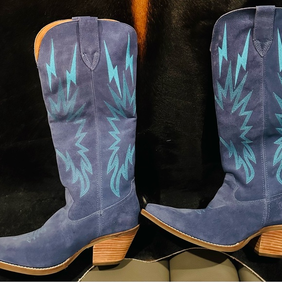 Dingo NWT Women size 9.5 Blue and Turquoise Cowboy Boots - Picture 2 of 6
